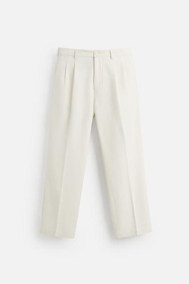 PANTALON REGULAR FIT STRUCTURE - Écru de Zara - Image 6