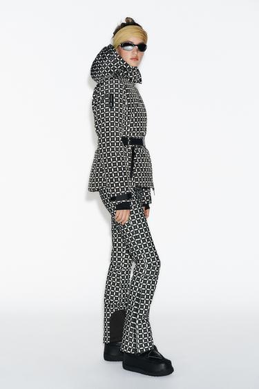 80% DOWN 20% FEATHER PADDED ANORAK WITH HOOD, WATER-RESISTANT, WINDPROOF, RECCO® TECHNOLOGY, SKI COLLECTION - Green / Ecru by Zara - Image 2