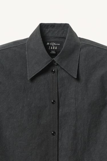 ROBE CHEMISE À ÉPAULETTES WILLY CHAVARRIA X ZARA - Noir de Zara - Image 5