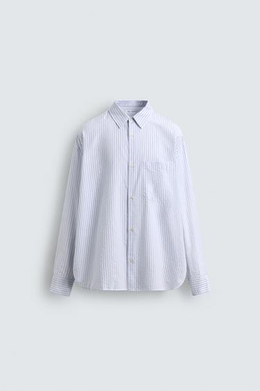 Zara TEXTURED STRIPED SHIRT - striped - Image 0