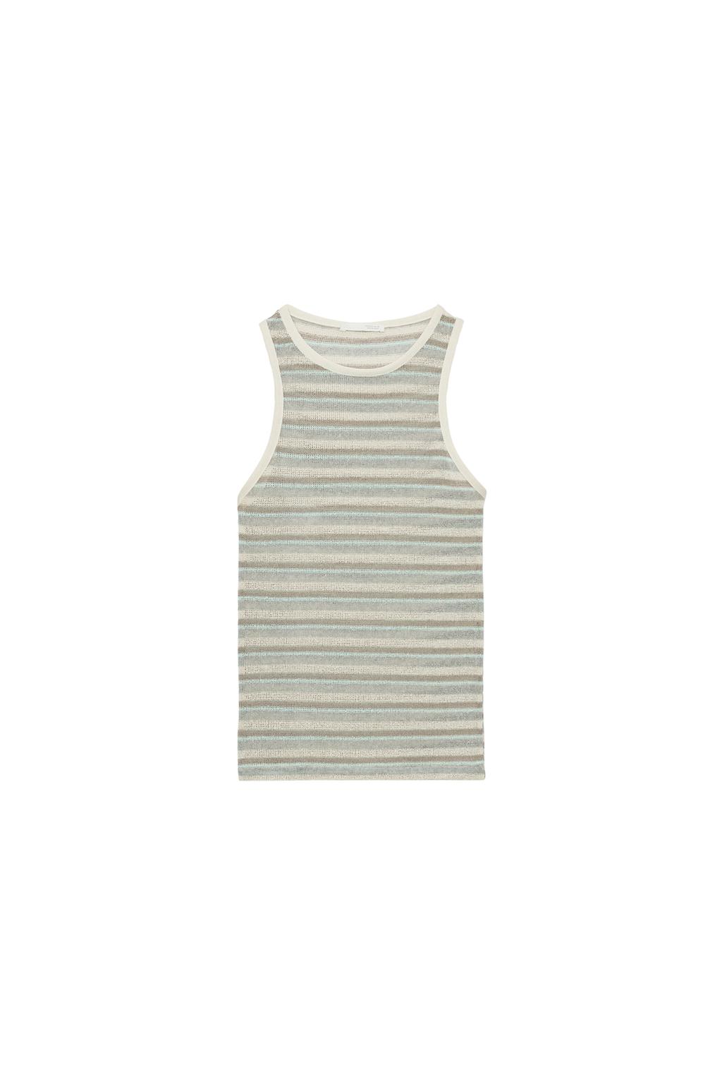 STRIPED SLEEVELESS TOP - image 3