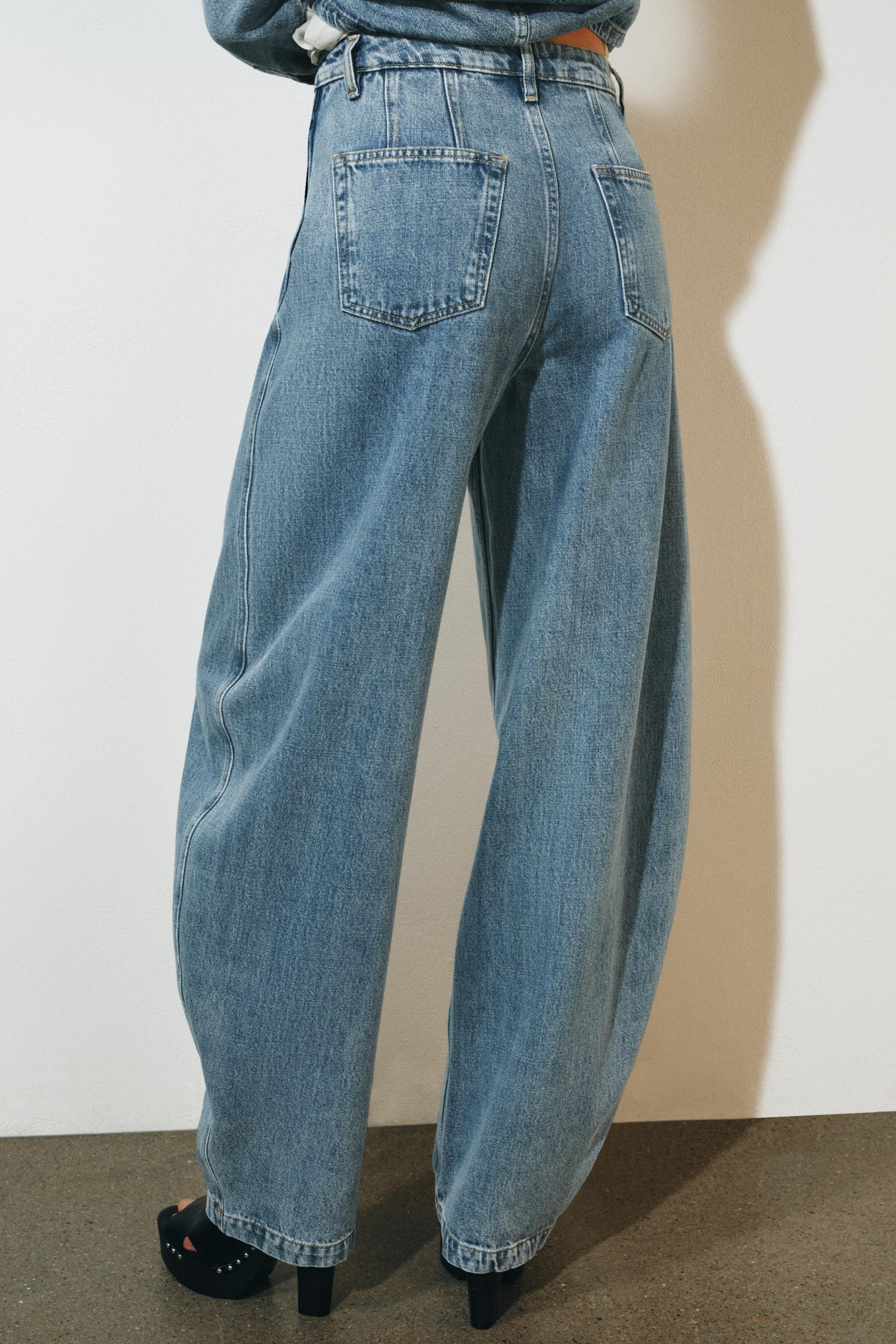 Zara ZW COLLECTION YÜKSEK BEL BALON JEAN görsel 4