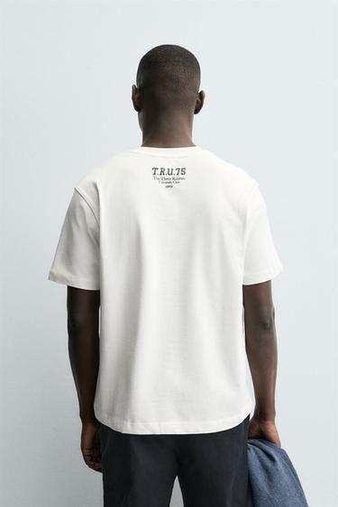 T-SHIRT À PIÈCE LAPIN - Blanc cassé de Zara - Image 2