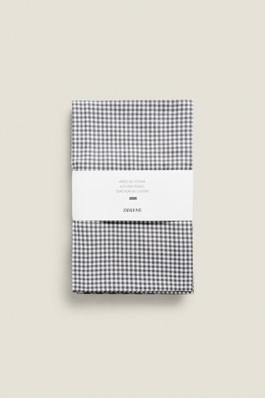 Zara DYED THREAD KITCHEN TOWELS (SET OF 3) - Gray