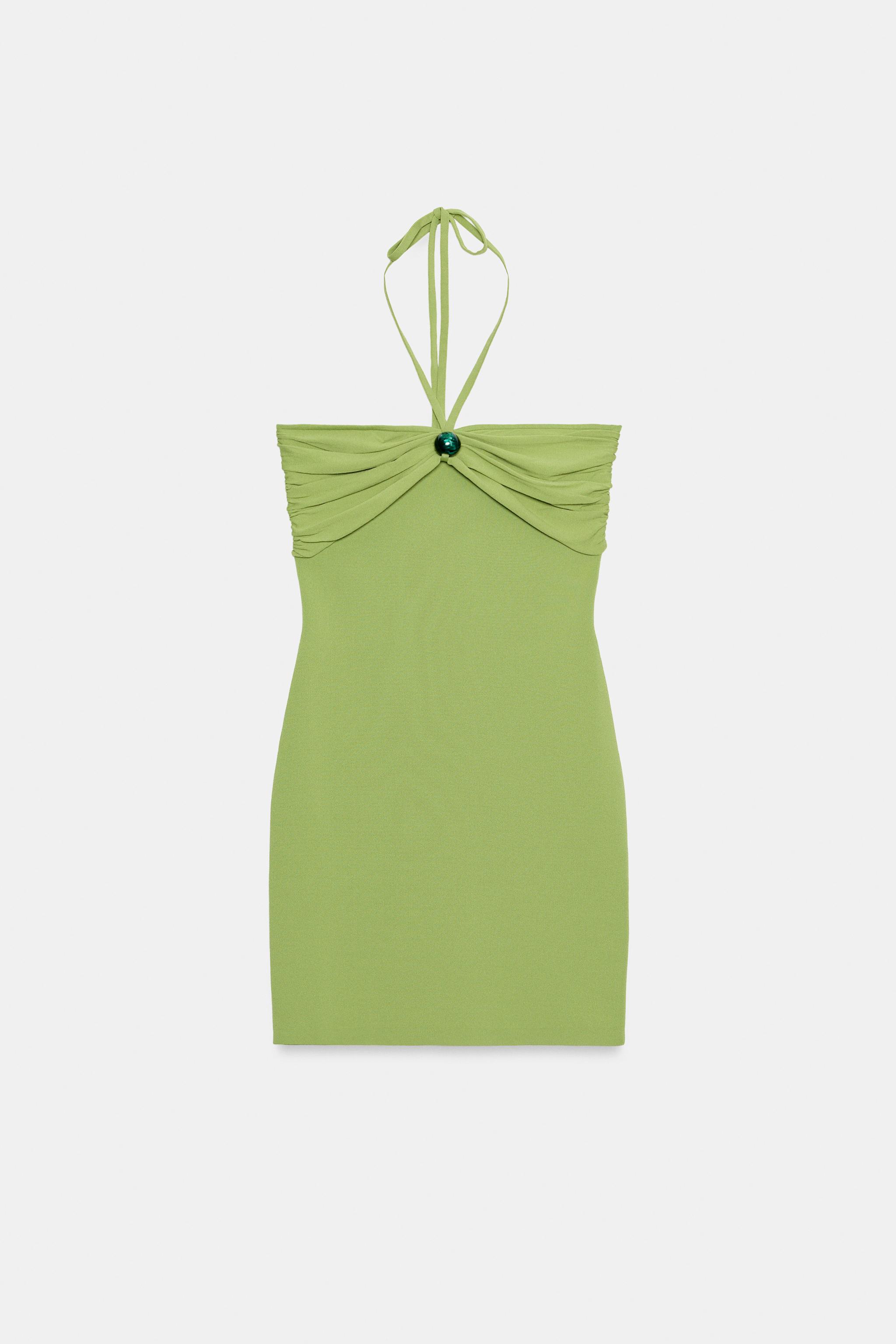 ROBE BANDEAU EN MAILLE AVEC FANTAISIE
