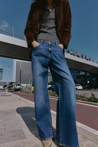 TEXANS Z1975 RELAXED SLIM TIR CURT - Blau de Zara