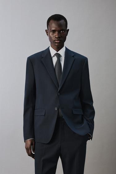 КОСТЮМНЫЙ ПИДЖАК КОМФОРТНОЙ ПОСАДКИ — МОРСКОЙ СИНИЙ от Zara