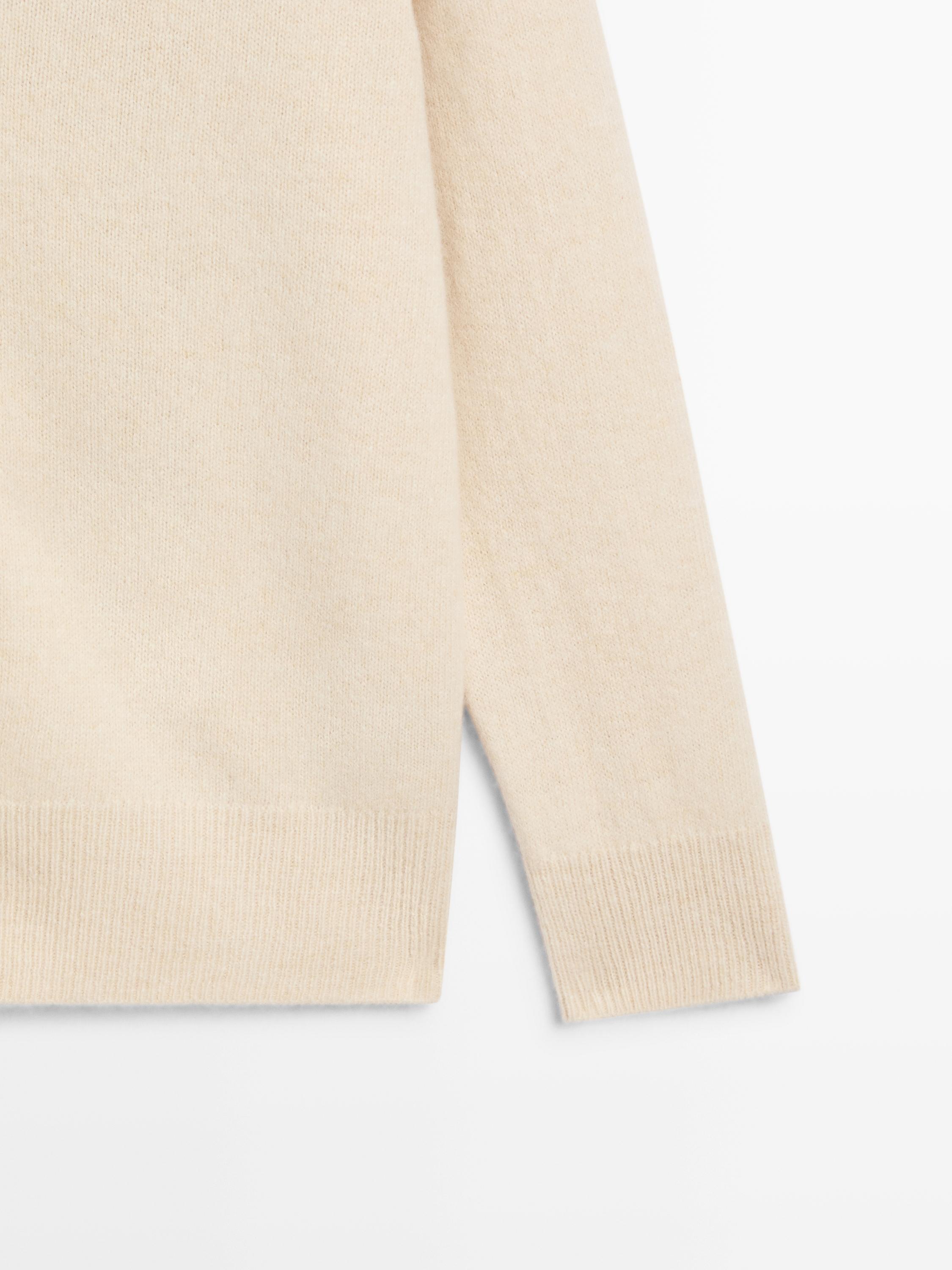 Knit alpaca and wool V-neck cardigan