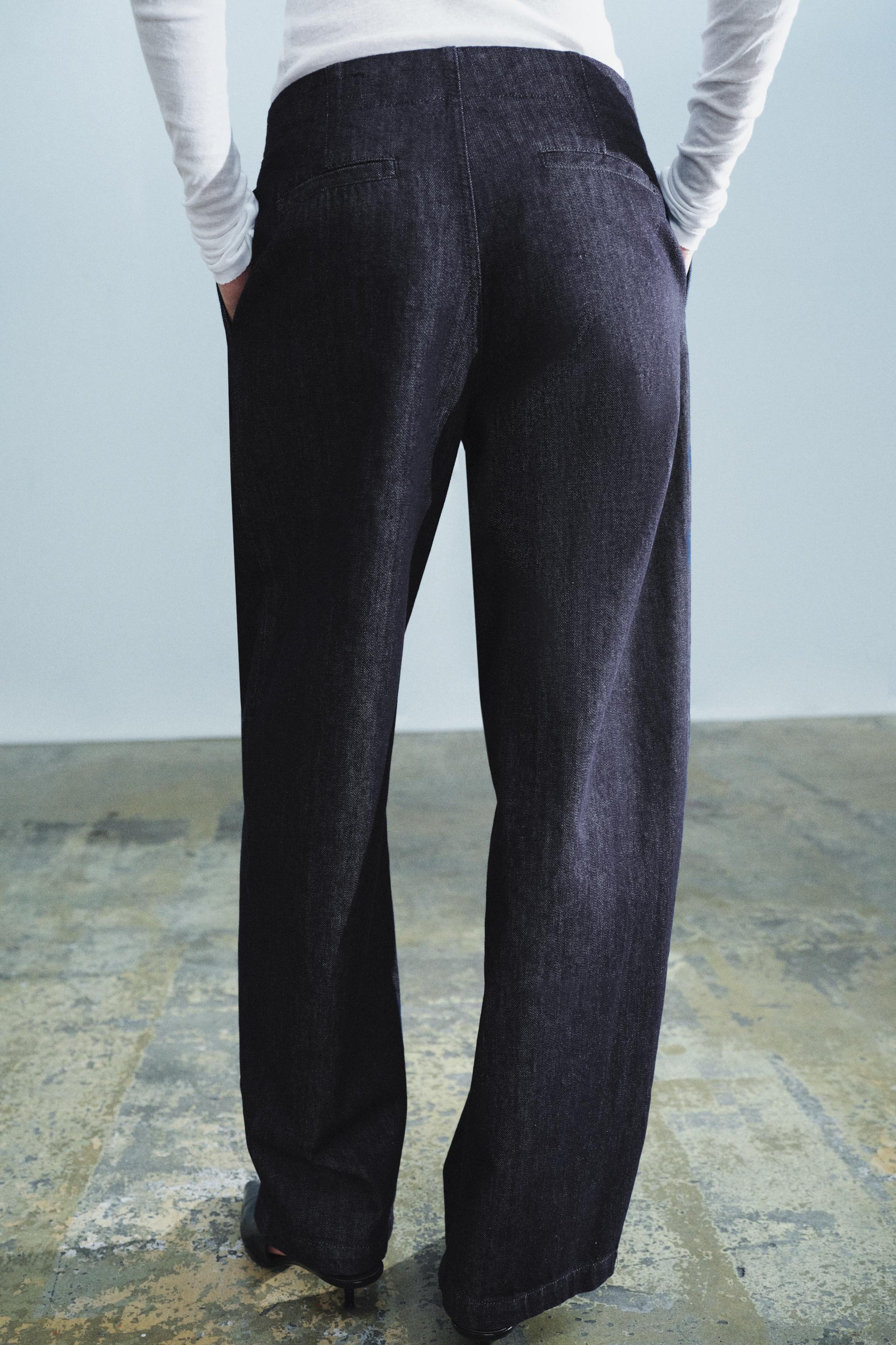 Zara ZW COLLECTION BARREL ORTA BEL JEAN görsel 3