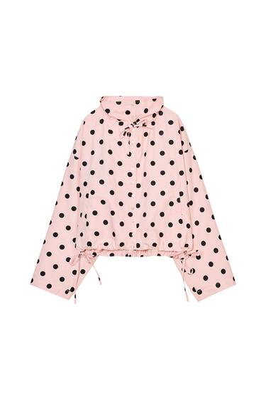 Zara POLKA DOT JACKET - Light pink