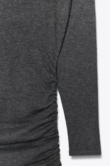 HOODIE KNIT MINI DRESS - Anthracite grey by Zara - Image 9