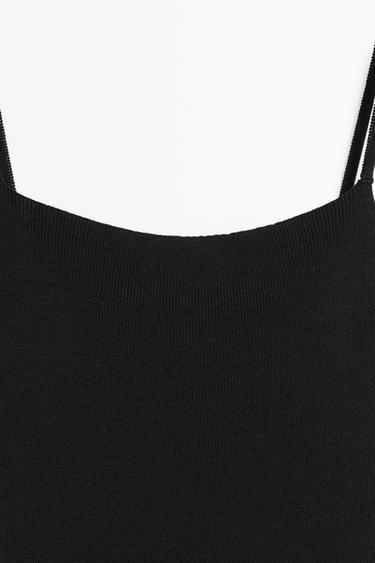 Combined strap midi dress — Black 2