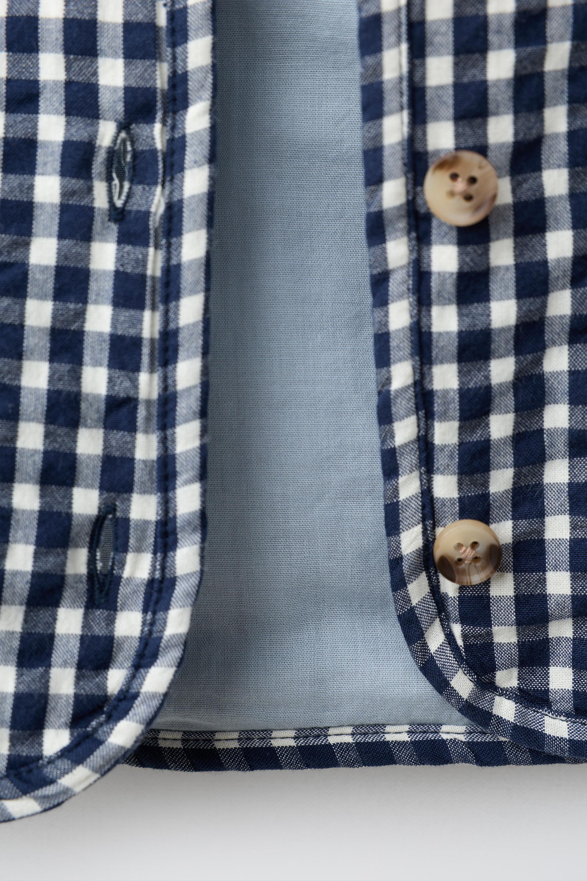 GINGHAM CHECK PUFFER JACKET