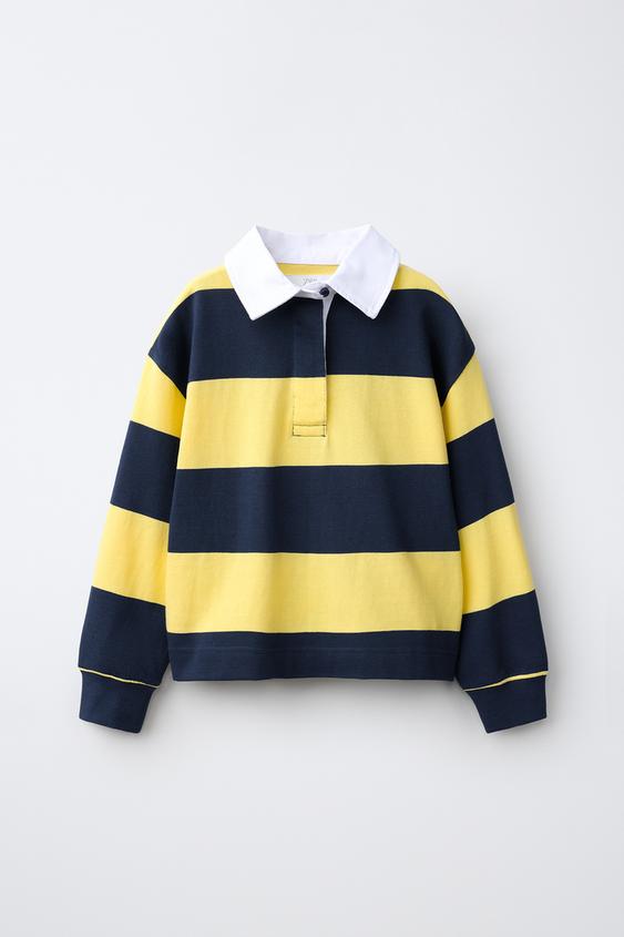 HEAVYWEIGHT STRIPED POLO SHIRT - Yellow by Zara - Image 0