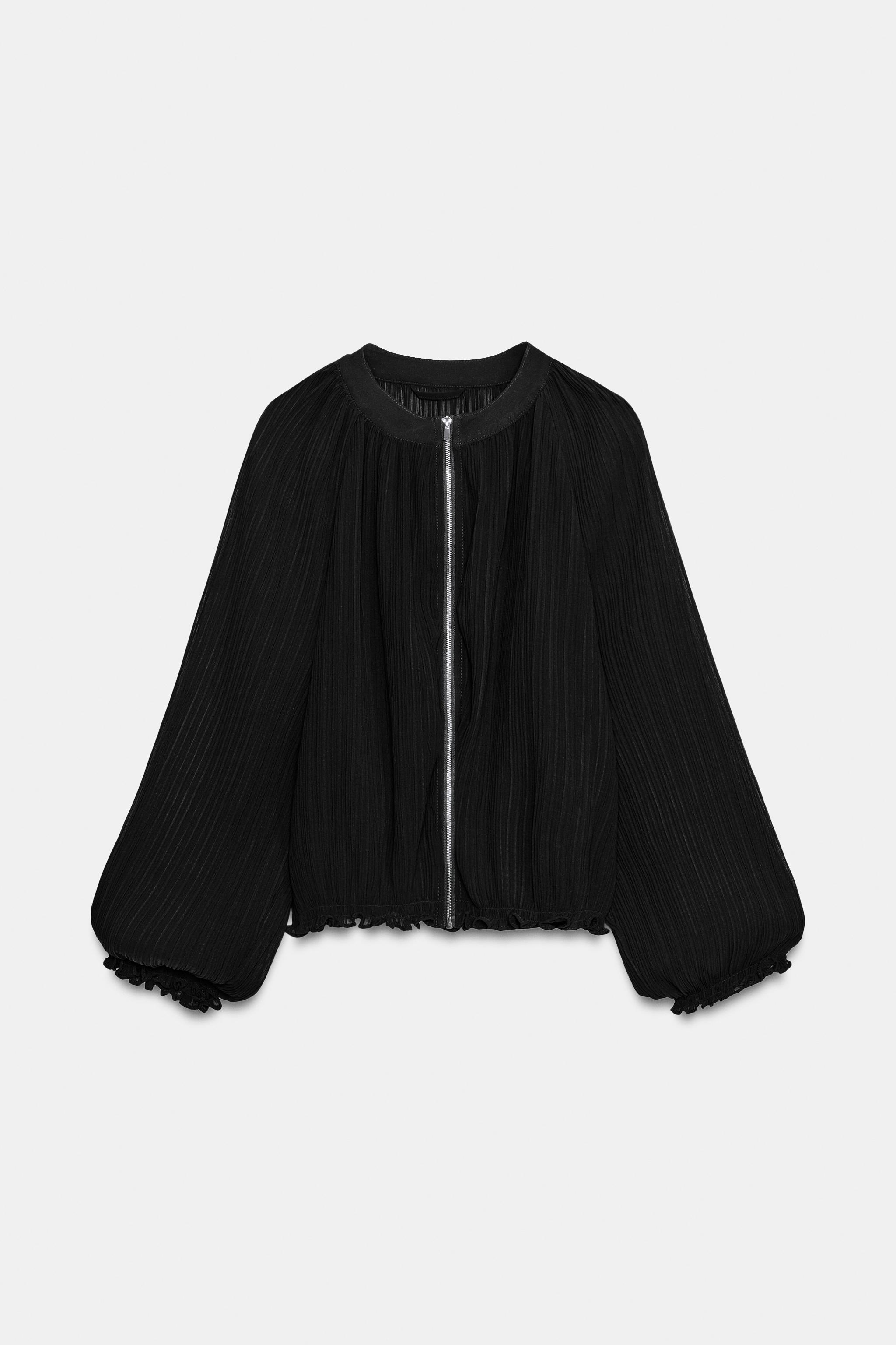 VESTE PLISSÉE À VOLANTS