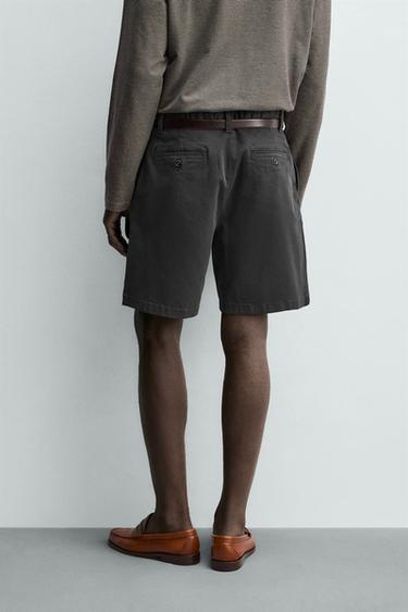 REGULAR FIT CHINO BERMUDA SHORTS - Blue grey by Zara - Image 2