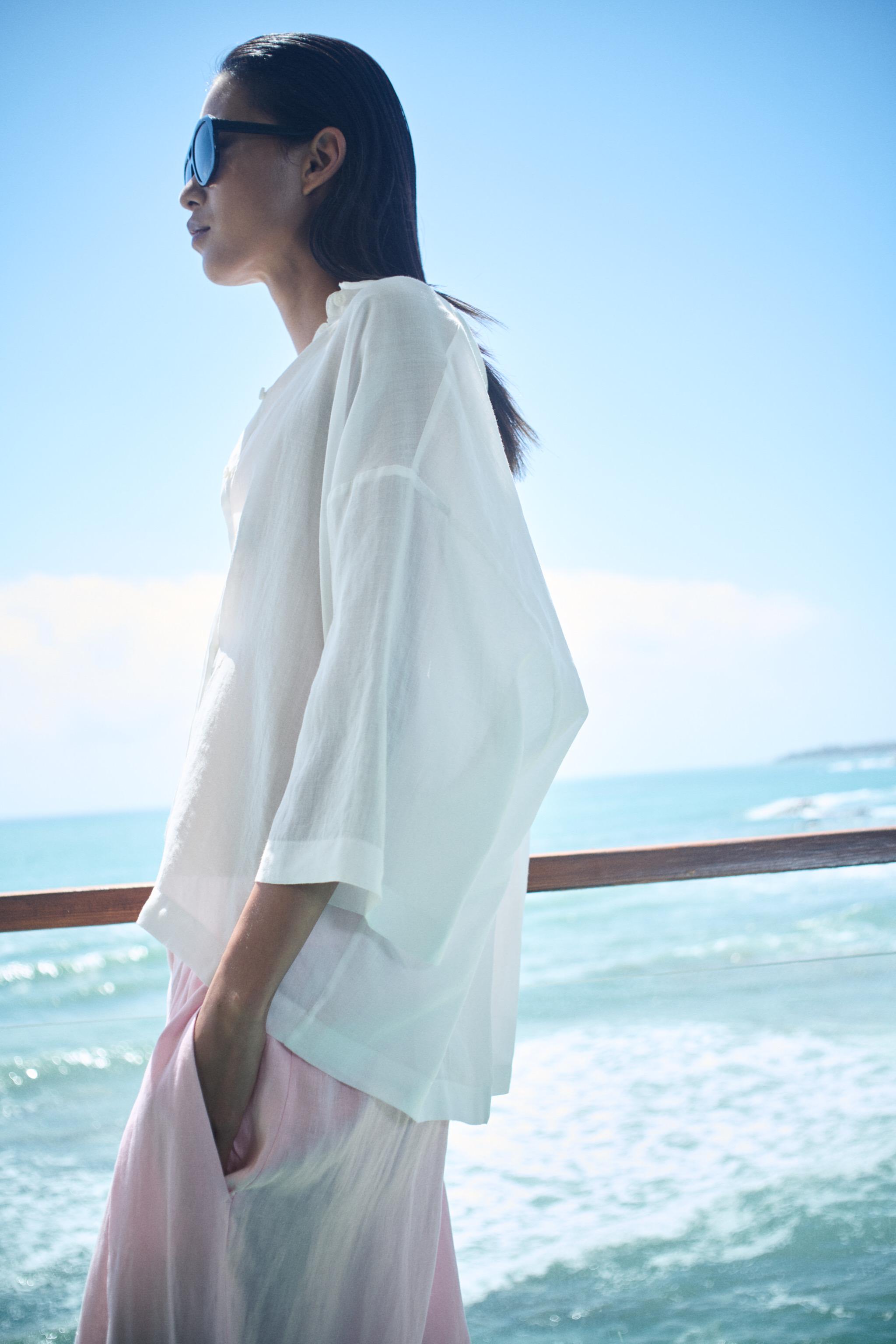 ZW COLLECTION FLOWY OVERSIZED SHIRT — White