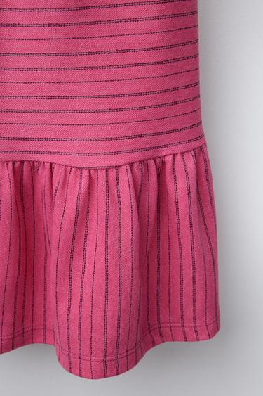 ROBE IMPRIMÉE À RAYURES - Fuchsia de Zara - Image 3