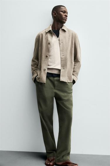 SUEDE LEATHER JACKET - Sand by Zara - Image 6