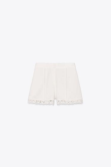 ZW COLLECTION CROCHET BERMUDA SHORTS - White by Zara - Image 5