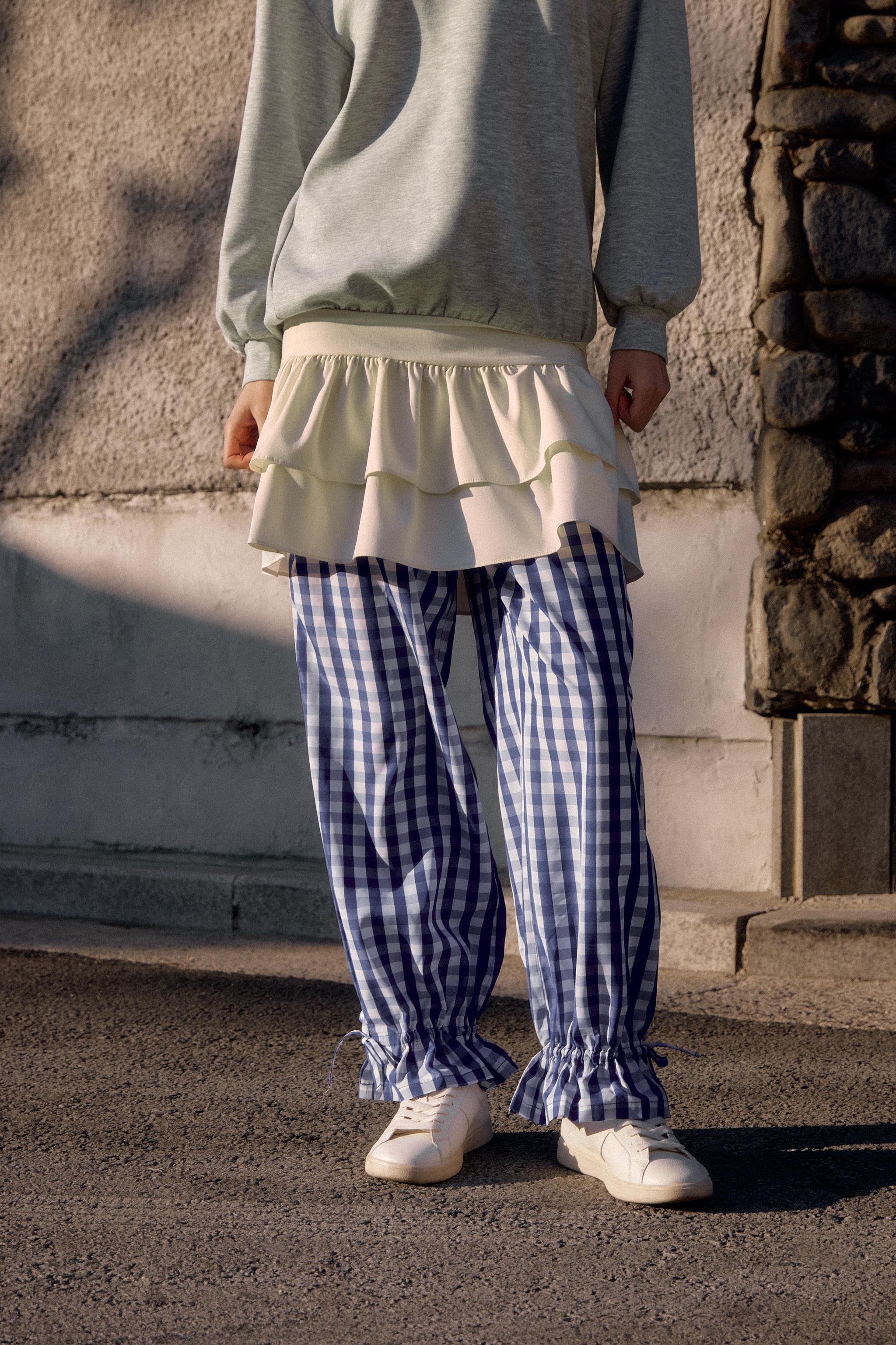 レディースチェックパンツ | ZARA 日本
