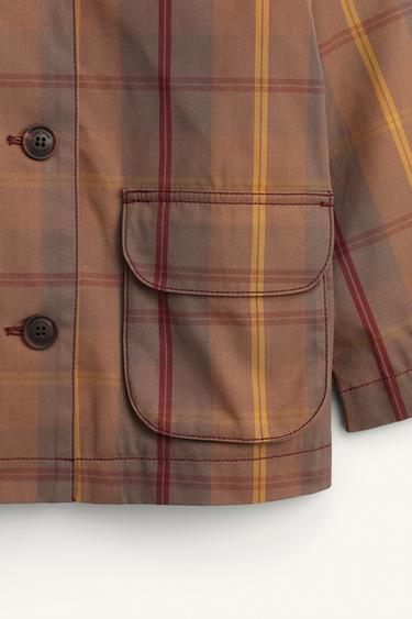 LIMITED EDITION CHECK WAXED COAT - Printed by Zara - Image 7