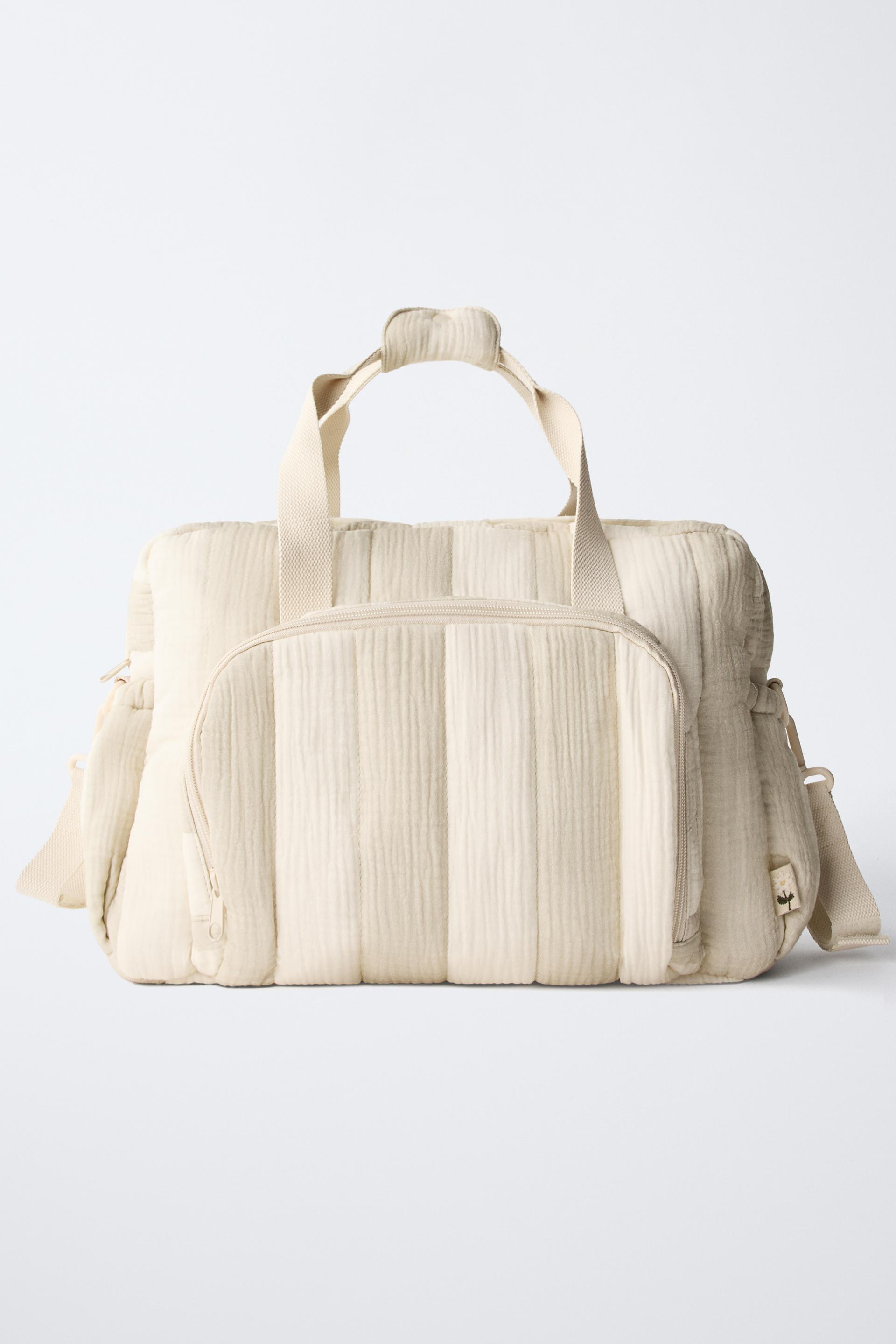 STRIPED MATERNITY BAG - Off White | ZARA Canada