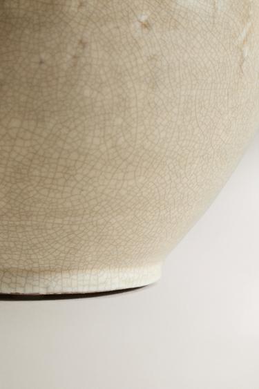 CRACKED CERAMIC VASE - White by Zara - Image 2