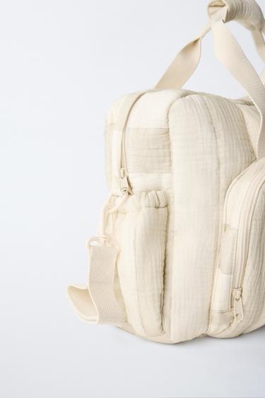 SAC MATERNITÉ À RAYURES - Blanc écru de Zara - Image 2