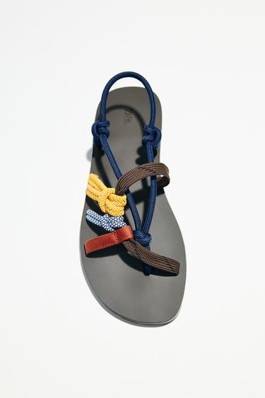 SANDALES À BRIDES DE COULEURS - Multicolore de Zara