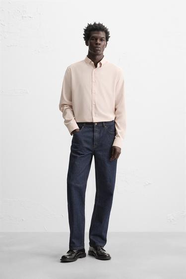 CAMISA SLIM FIT - Rosa pastel de Zara
