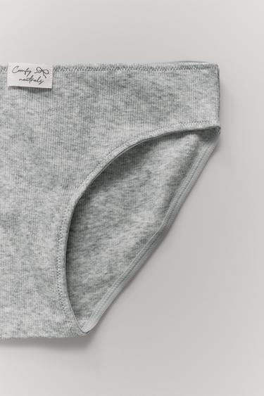 9-14 AÑOS/ PACK TRES BRAGUITAS ETIQUETA - Blanco / Negro de Zara