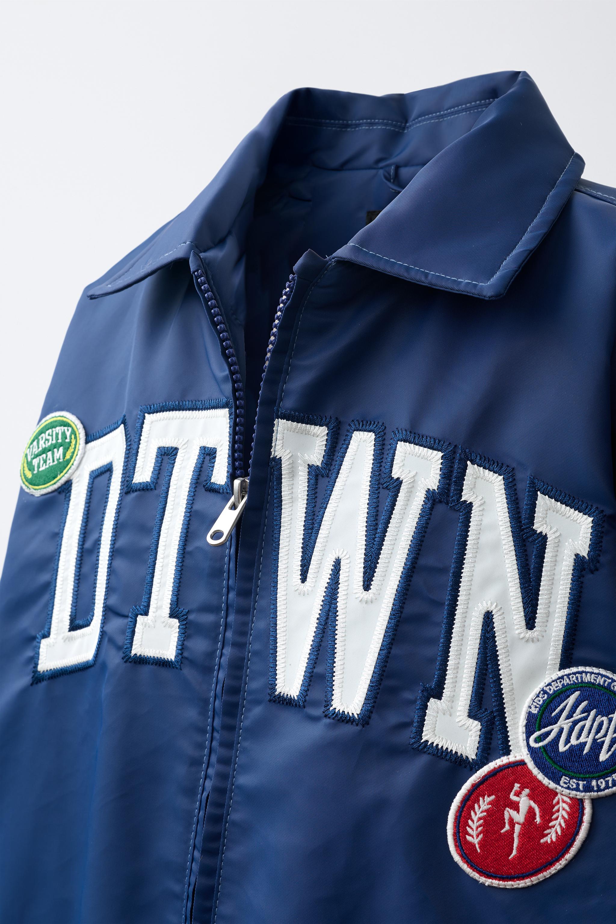 WATER-REPELLENT VARSITY BOMBER JACKET