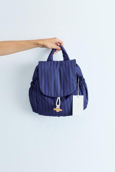MOCHILA LISTRADA - Azul da Zara