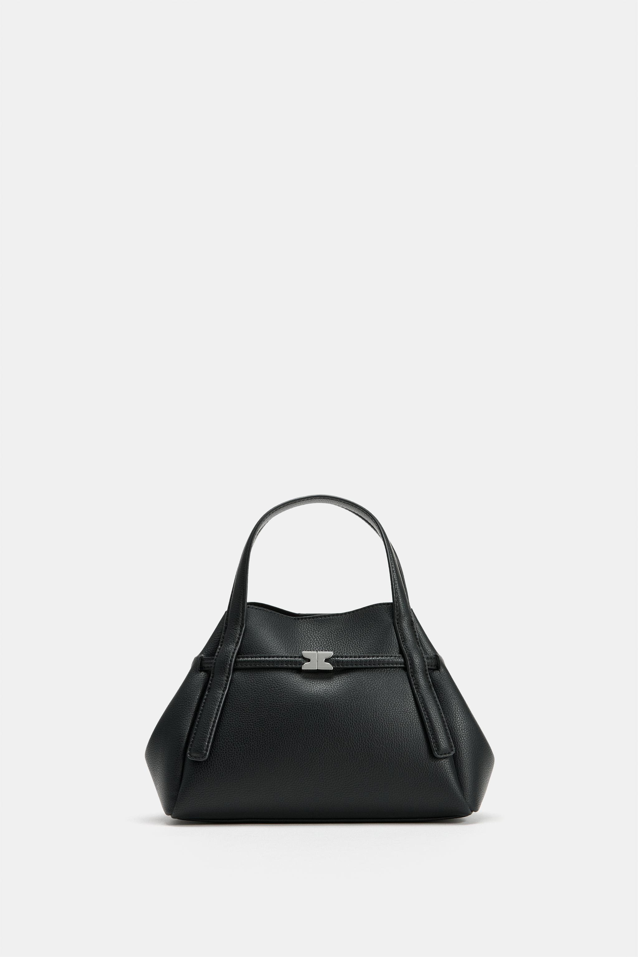 メタルディテールハンドバッグ - ブラック | ZARA Japan / 日本