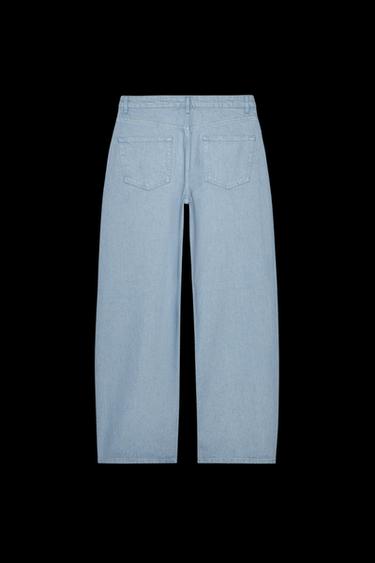 ZW COLLECTION TAPERED MID-WAIST JEANS - Light blue by Zara