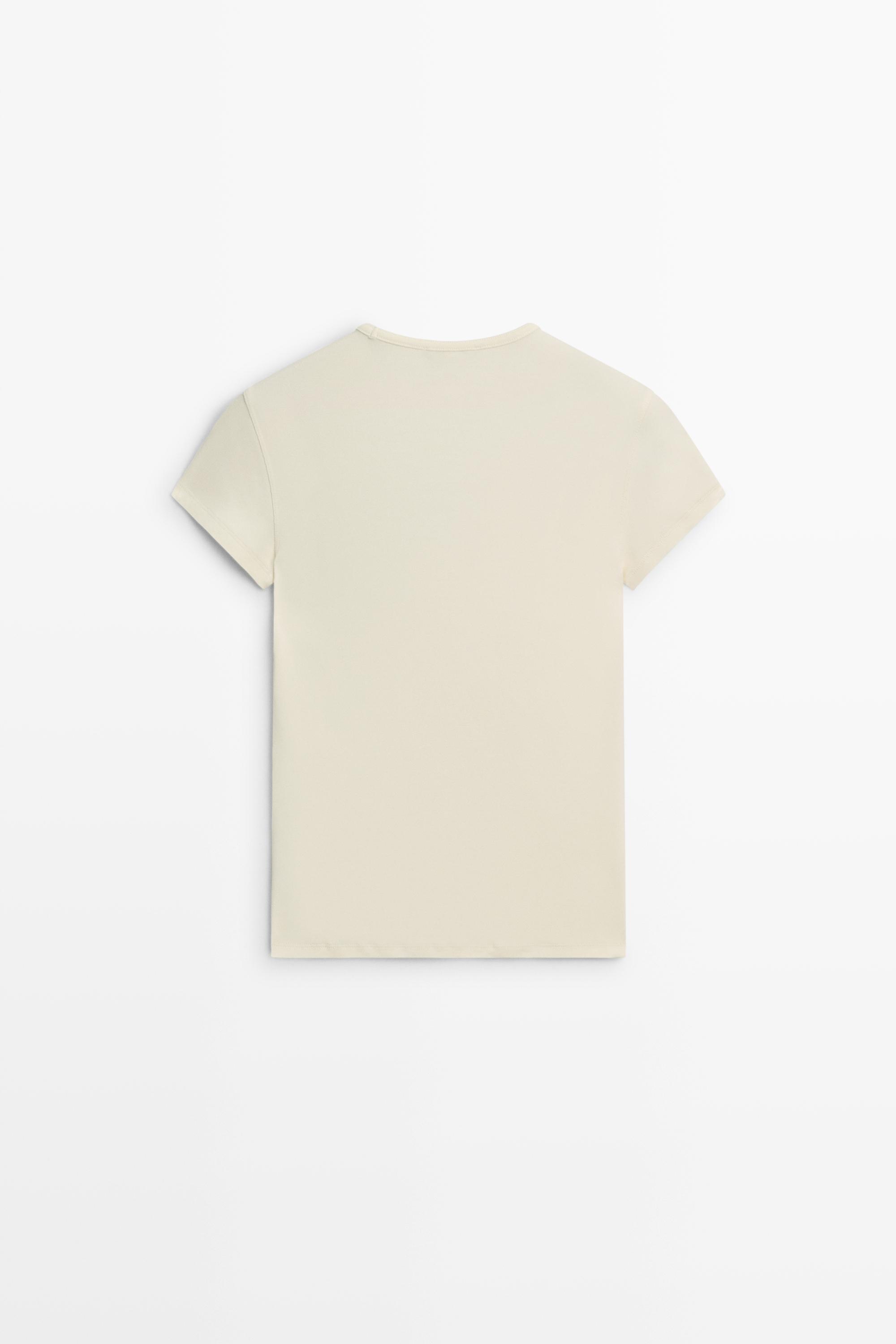 Short sleeve cotton blend T-shirt