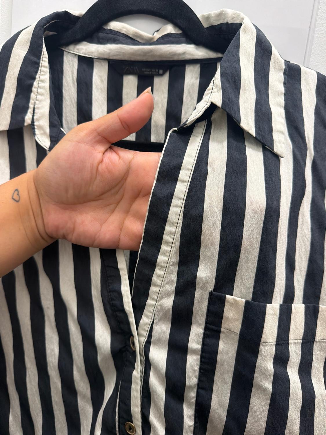STRIPED SHIRT WITH SIDE LACES - Image 3