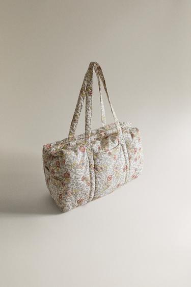 FLORAL COTTON MATERNITY BAG - Light beige by Zara - Image 1