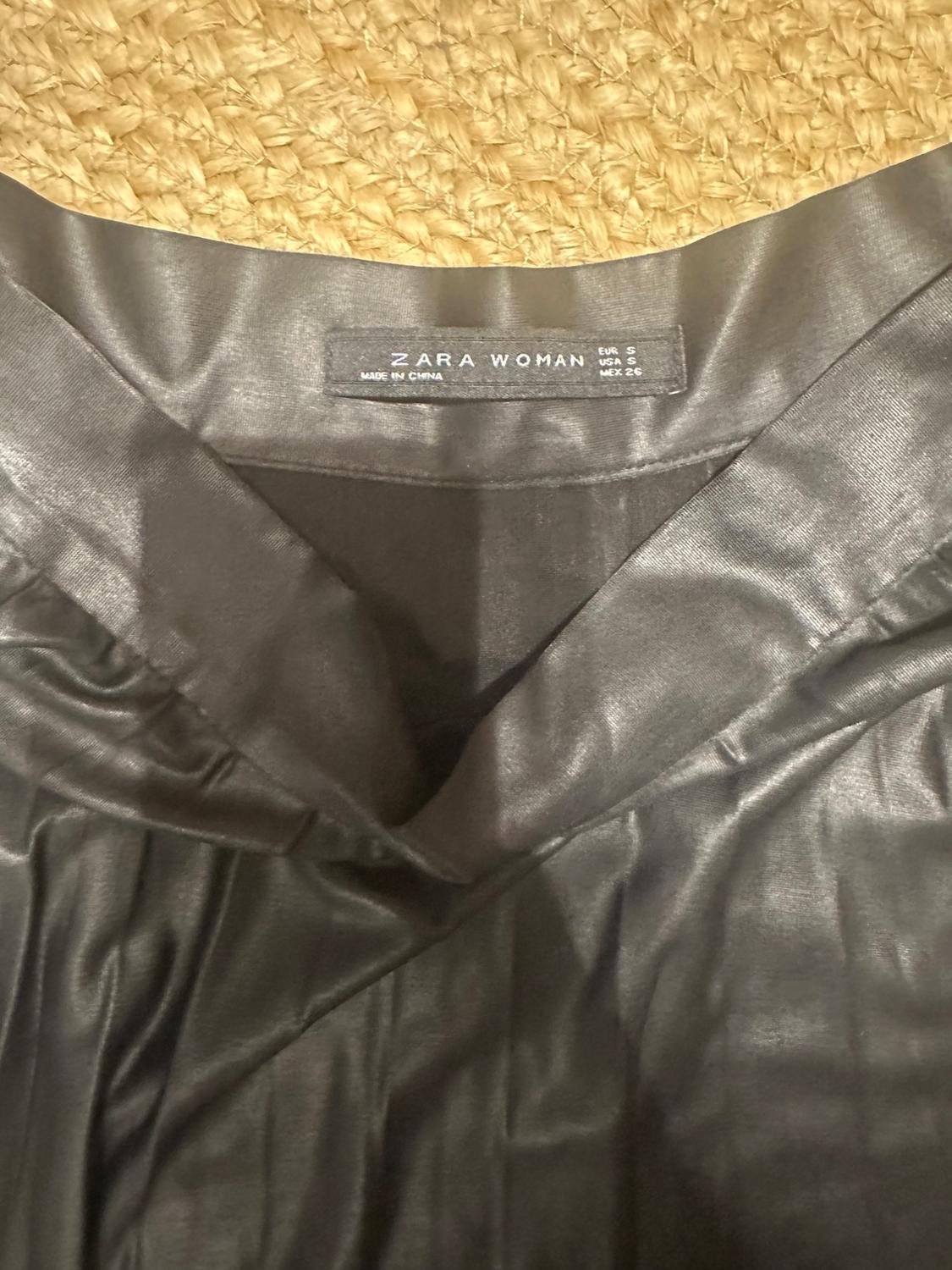FAUX LEATHER PLEATED SKIRT - Image 6