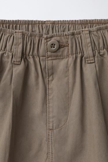 SHORT BALLON ÉLASTIQUES - Marron / Taupe de Zara - Image 2