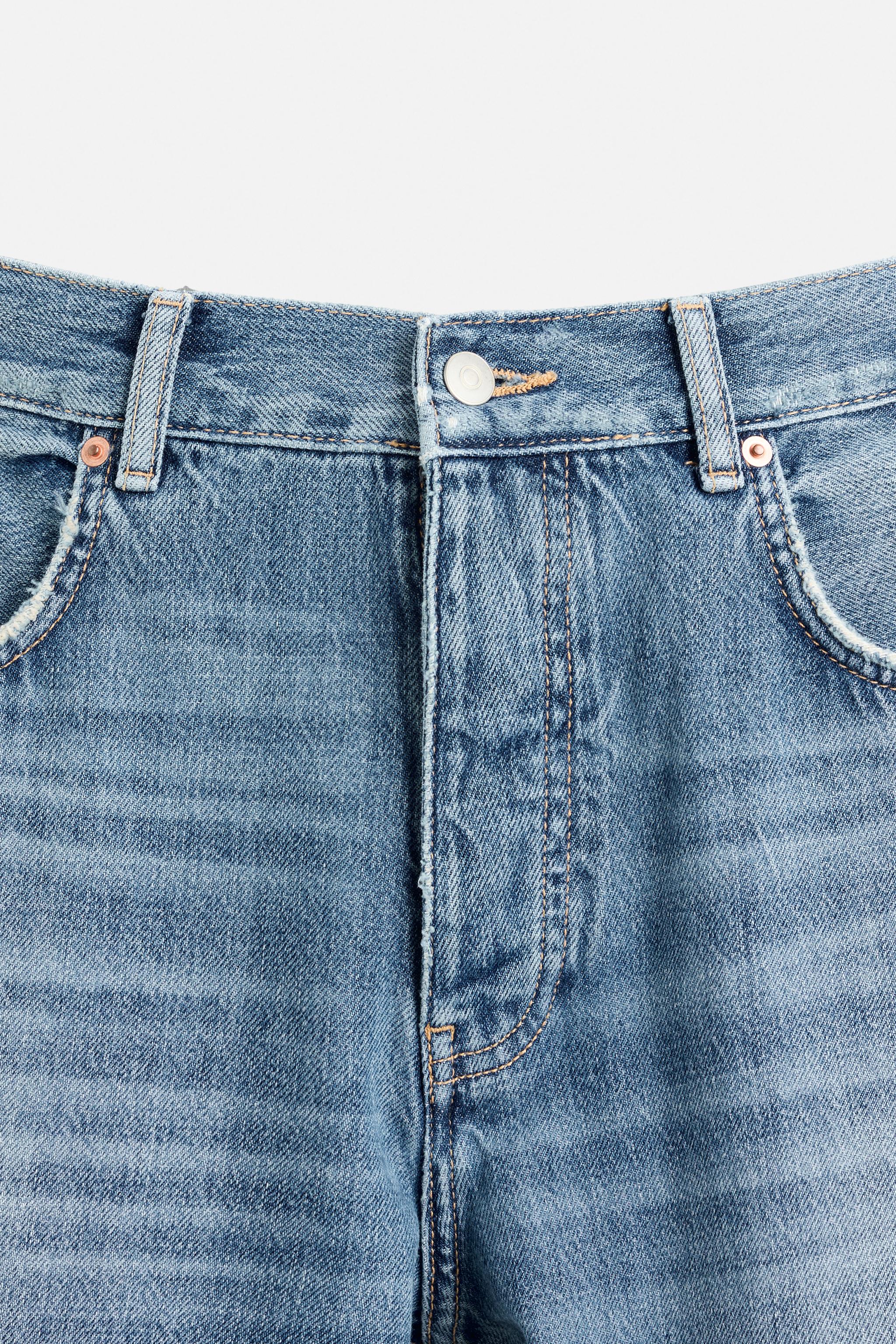 ★ZARA★ REWORKED RELAXED FIT JEANS REWORKED RELAXED FIT JEANS - Blue | ZARA United States
