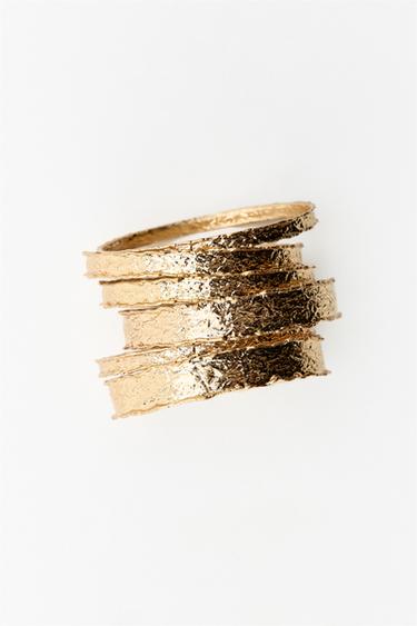 TEXTURED BRACELET PACK - Golden by Zara