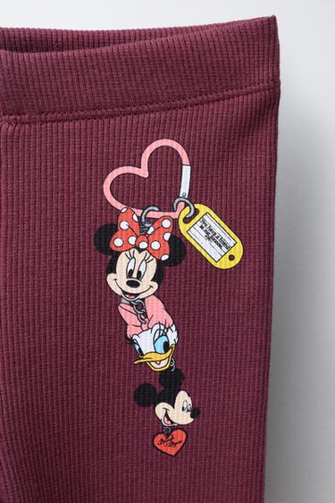 MINNIE MOUSE AND FRIENDS © DISNEY RIBBED LEGGINGS - Burgundy by Zara - Image 2