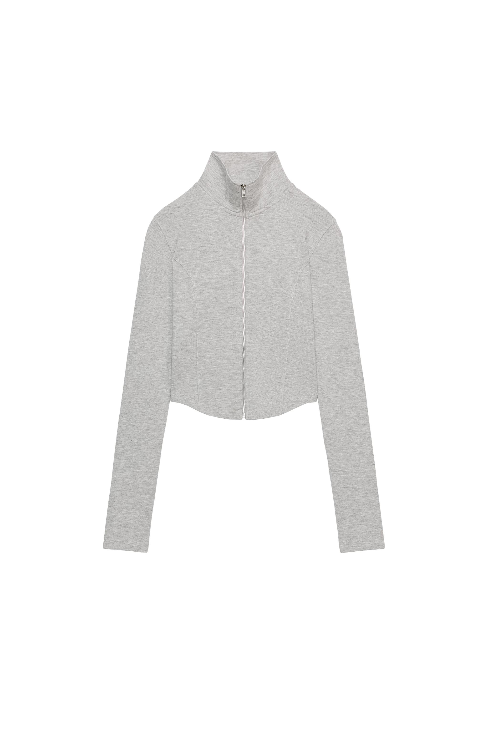 CROPPED ZIP SWEATSHIRT - Black | ZARA United States