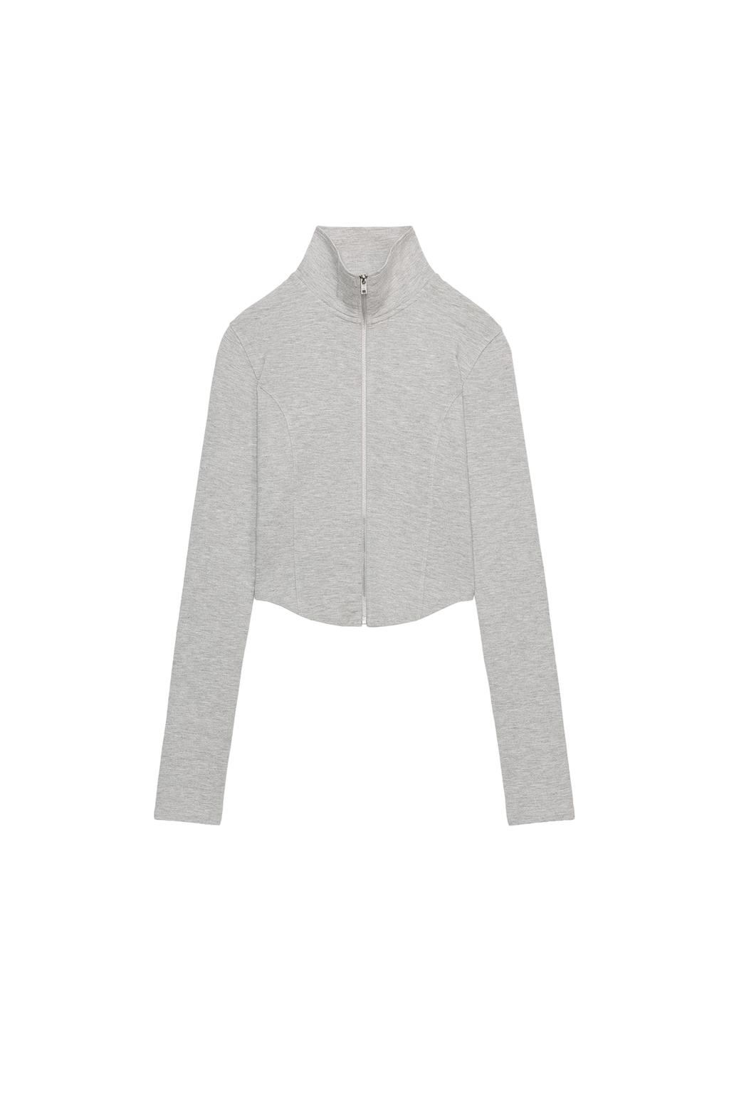 CROPPED ZIP SWEATSHIRT - image 3