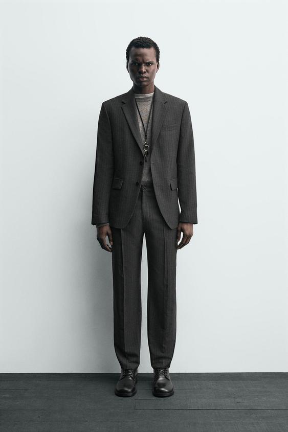 PINSTRIPE SUIT PANTS