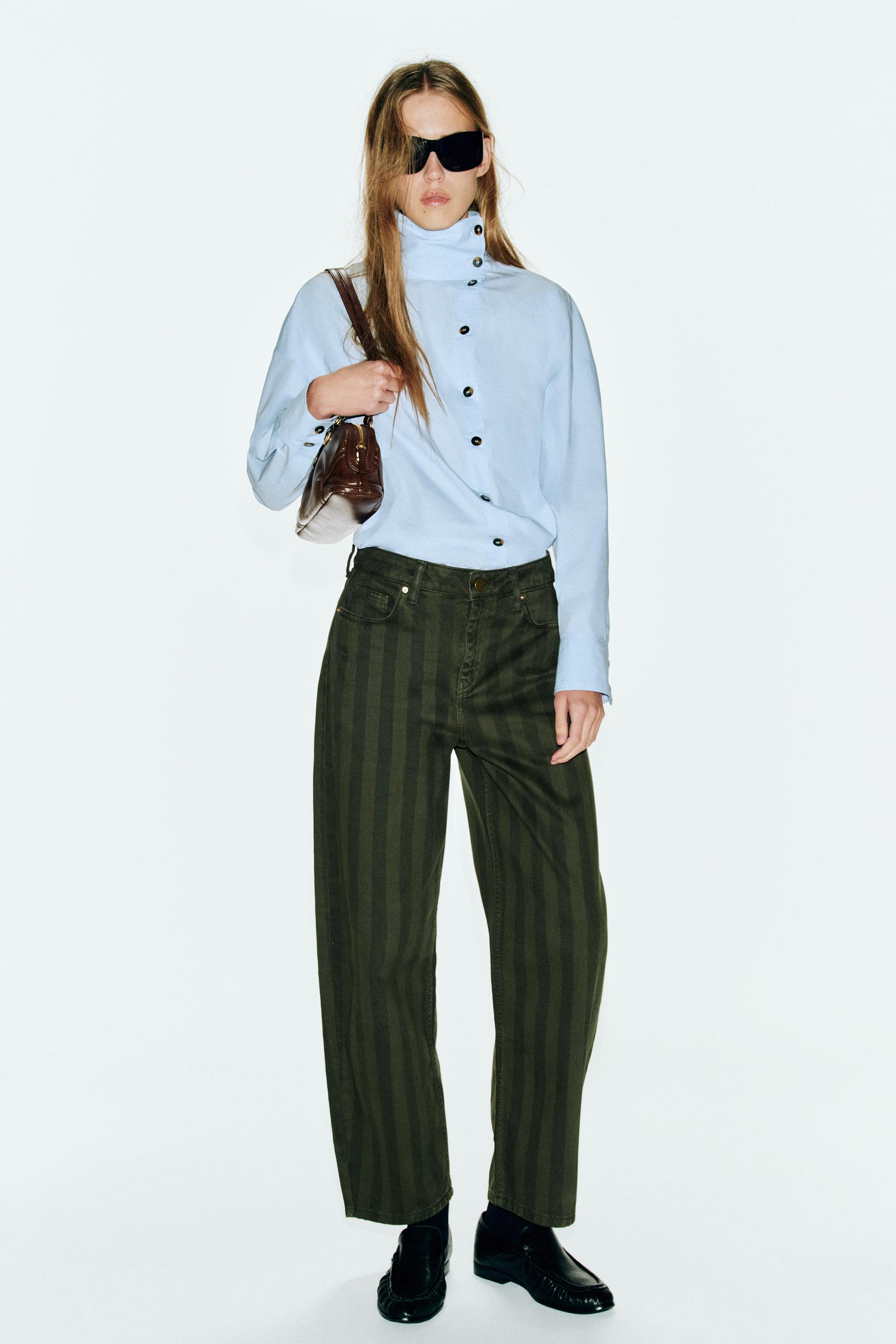 Poplin Stand Collar Shirt by Zara