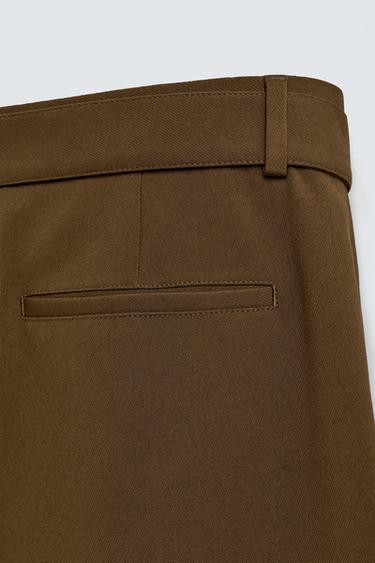 RELAXED FIT TROUSERS WITH BELT - Oil by Zara - Image 8
