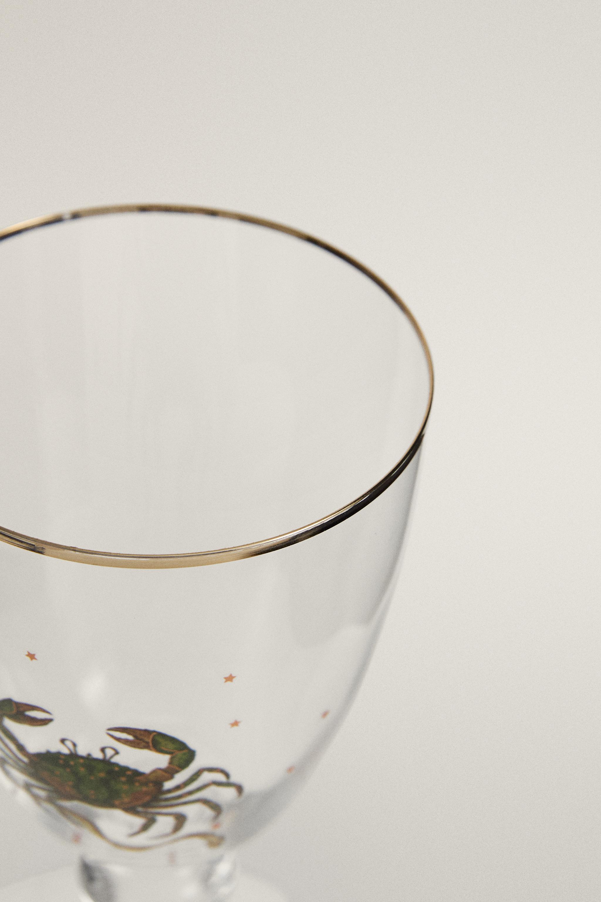 CANCER ZODIAC GLASS | MARISA BERENSON — Transparent